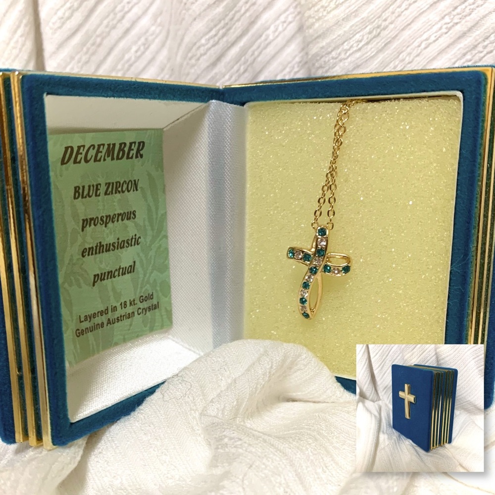 Gemstone Cross Necklace